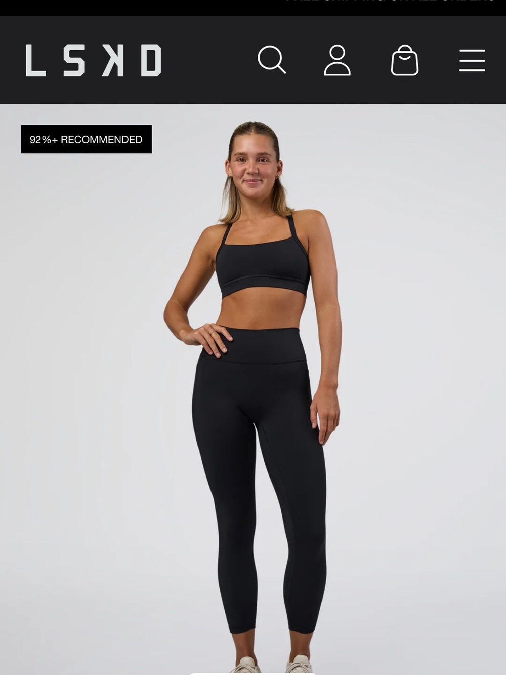 LSKD FUSION 
High-Rise 22" Inseam Leggings in Black
